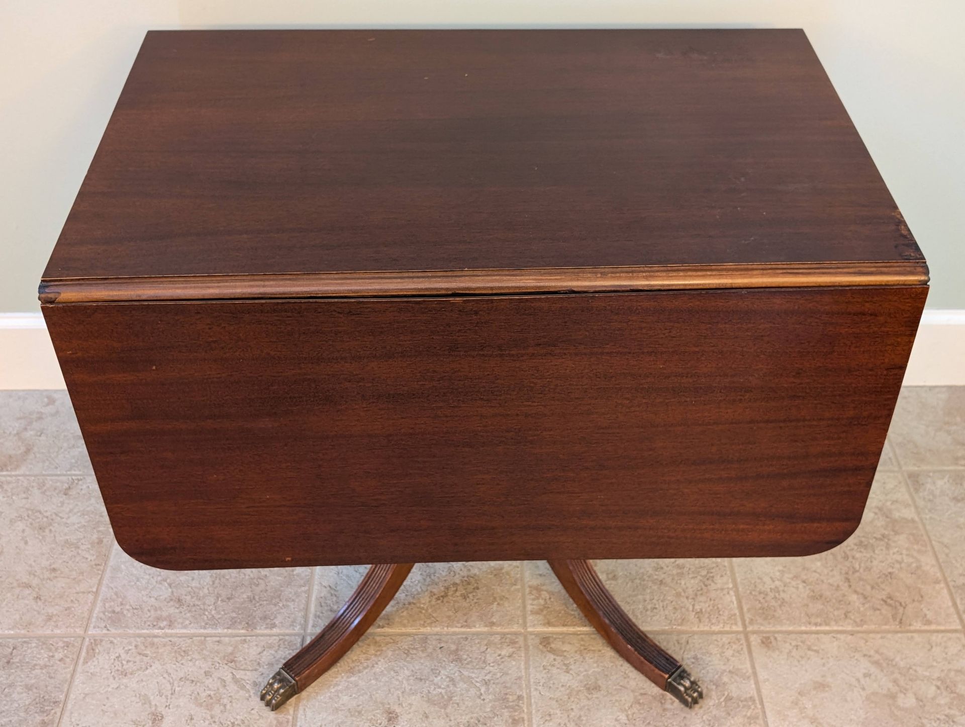 Thumbnail for Duncan Phyfe Style Mahogany Drop Leaf Table by Gibbard Furniture