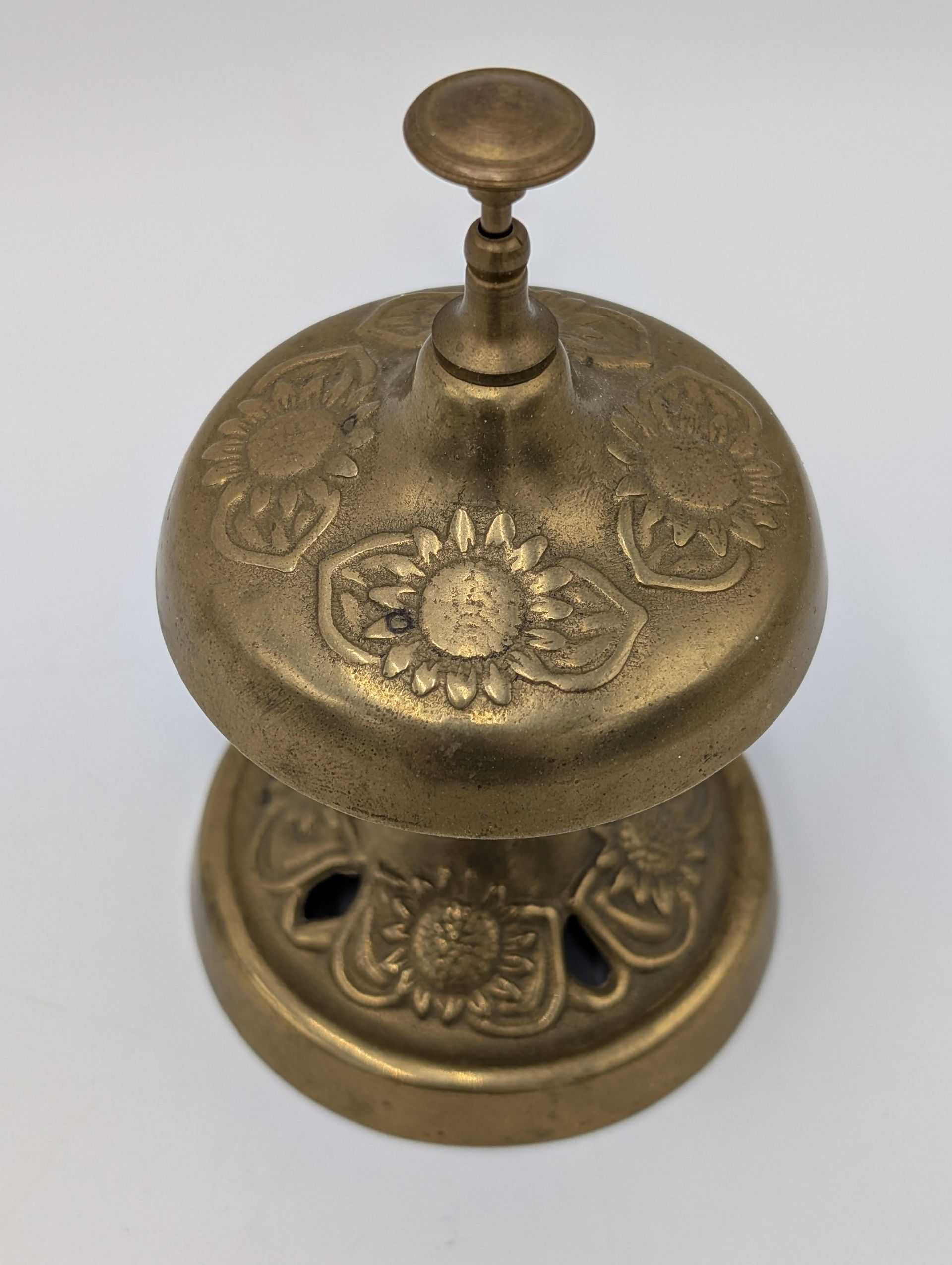 Thumbnail for Ornate Vintage Brass Service Desk Bell