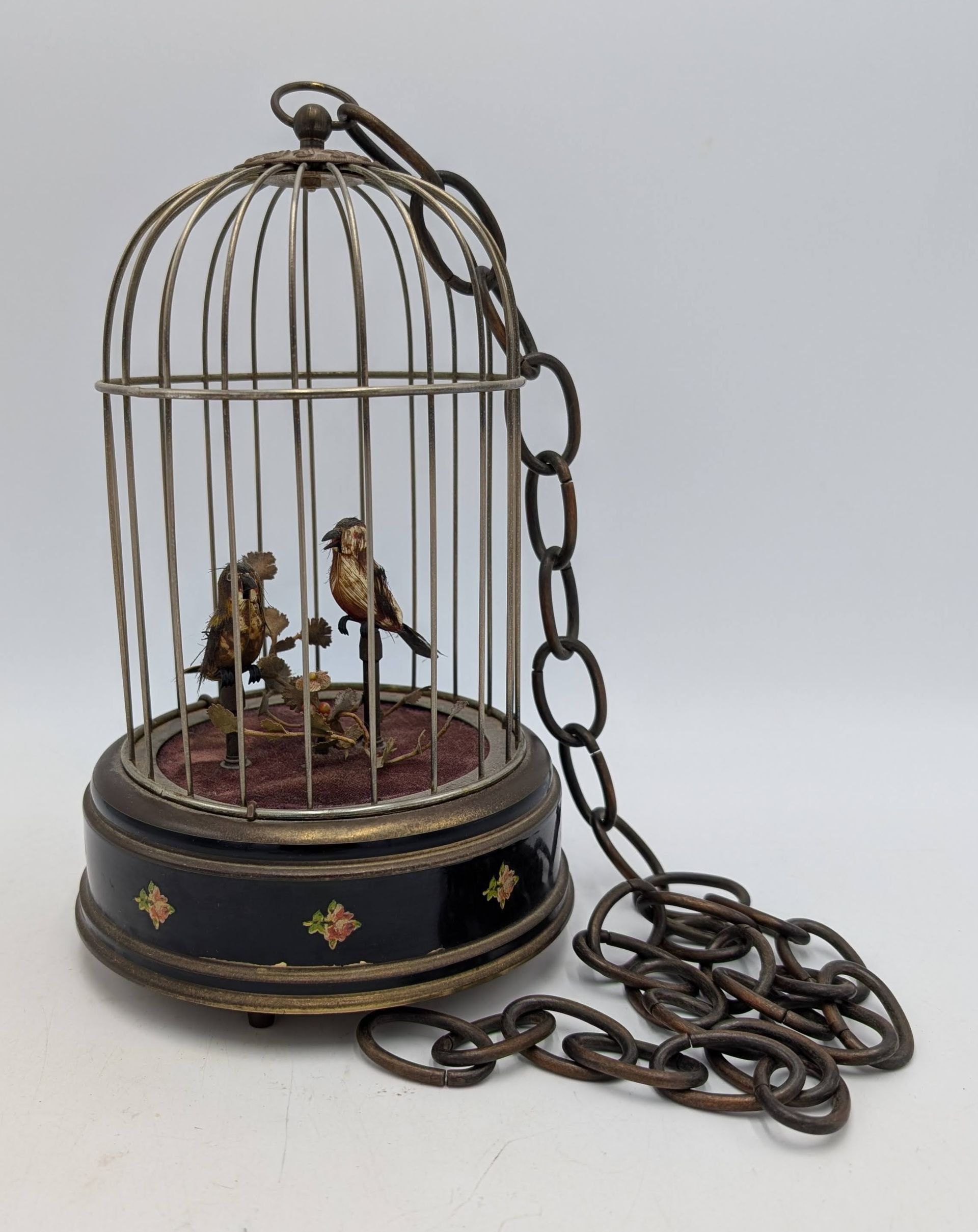West German Animatronic Singing Bird Cage
